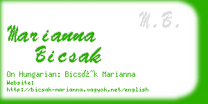 marianna bicsak business card